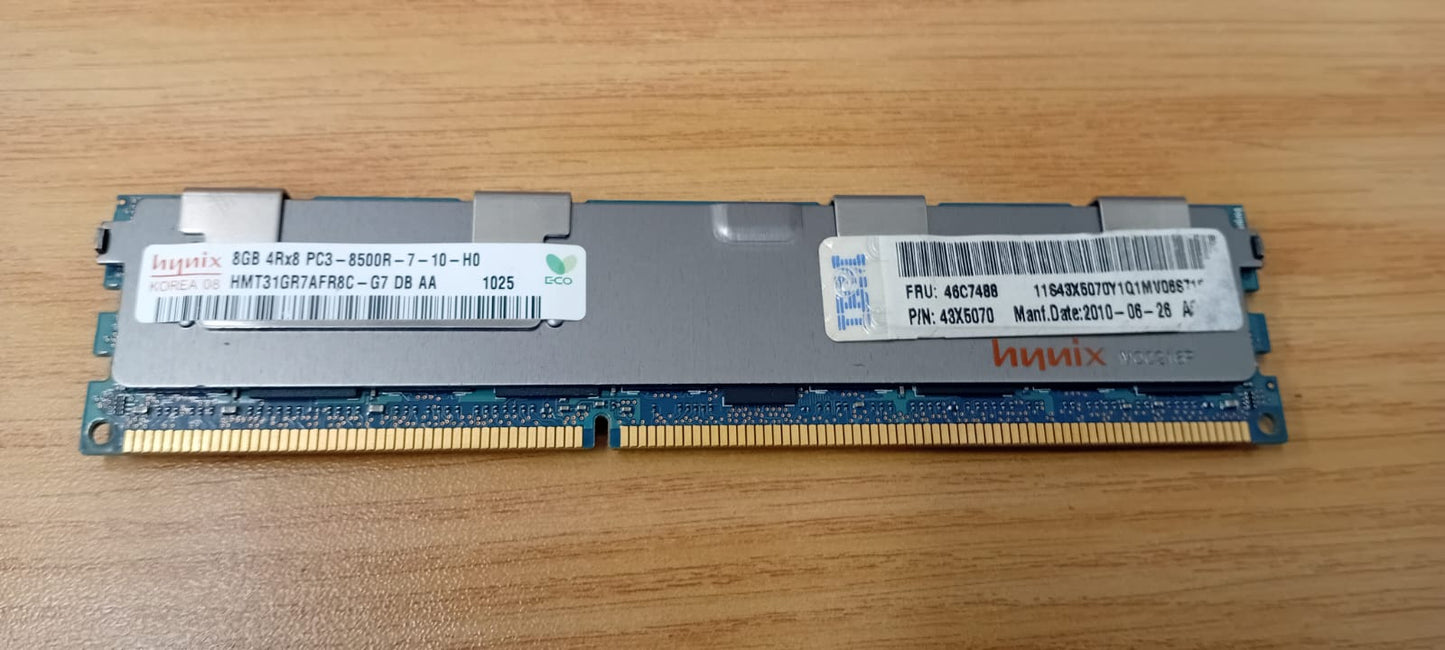 Hynix 8GB 4RX8 PC3-8500R-7-10-H0- Used