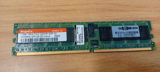 Hynix 1GB 1RX4 PC2-3200R-333-12- Used