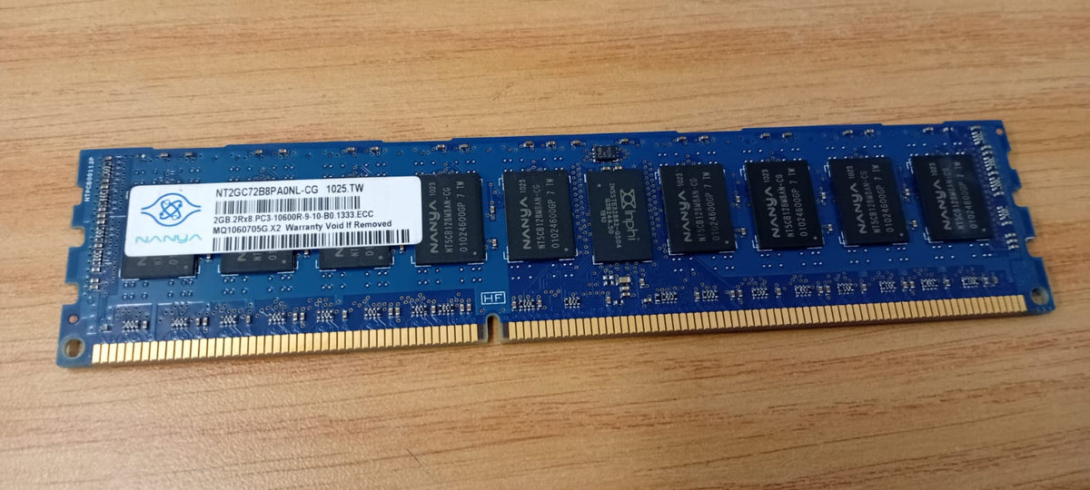 NANYA 2GB 2RX8 PC3-10600R-9-10-B0 - Used