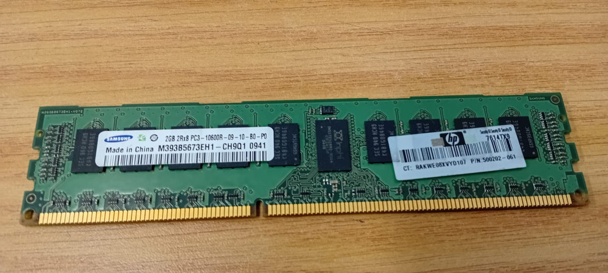SAMSUNG 2GB 2RX8 PC3-10600R-09-10-B0-P0- Used