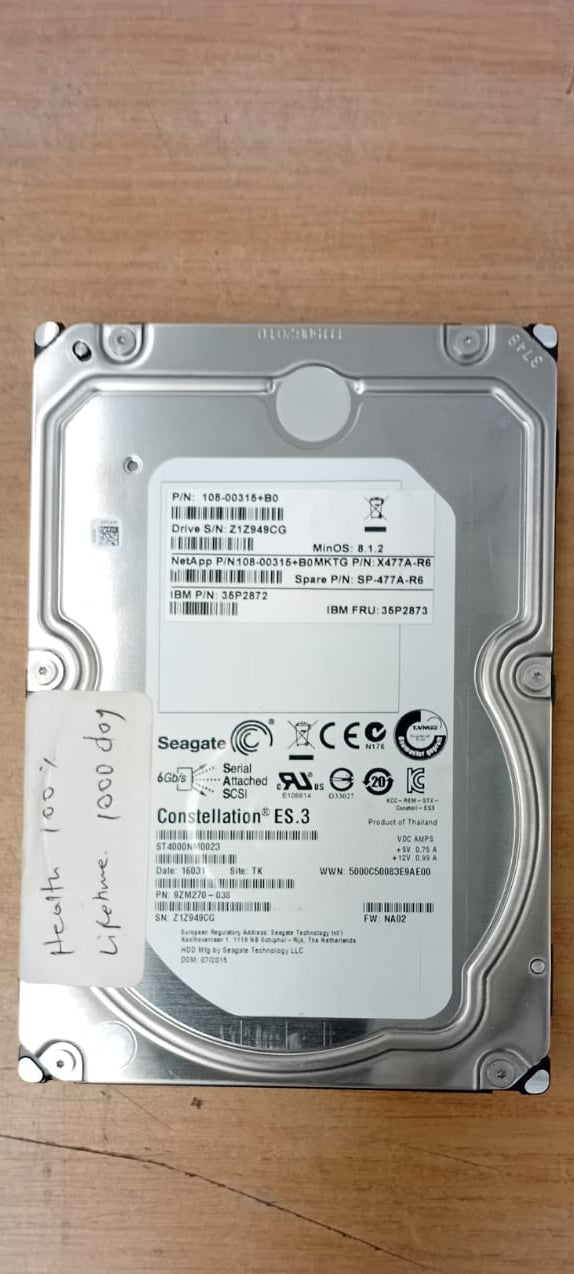 Seagate ST4000NM0023 SAS HDD 3.5 Inch- Used