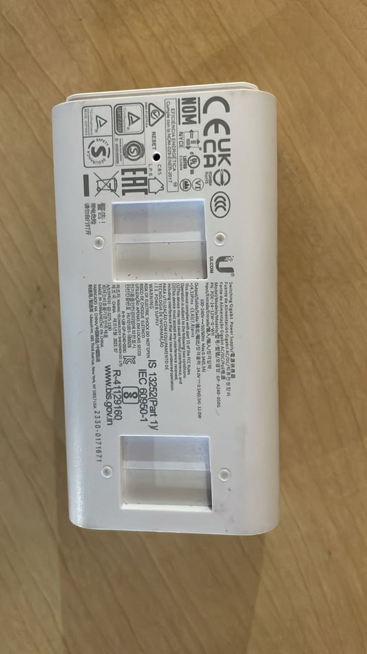 Ubiquiti Gigabit PoE Adapter GP-A240-050G 24V 12W – No Cable – Used