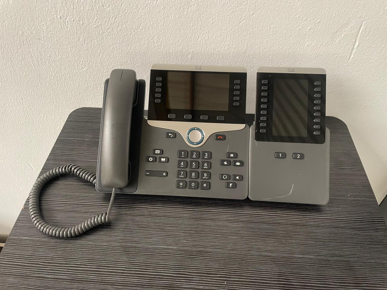 Cisco CP-8861 with CP-BEKEM Unified Communication IP Phone with Key Expansion Module – Pre-Owned