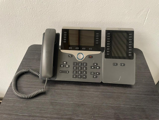 Cisco CP-8861 with CP-BEKEM Unified Communication IP Phone with Key Expansion Module – Pre-Owned