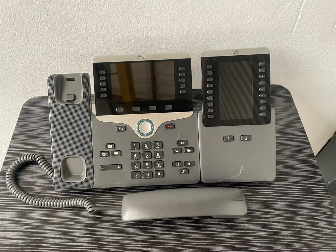 Cisco CP-8861 with CP-BEKEM Unified Communication IP Phone with Key Expansion Module – Pre-Owned