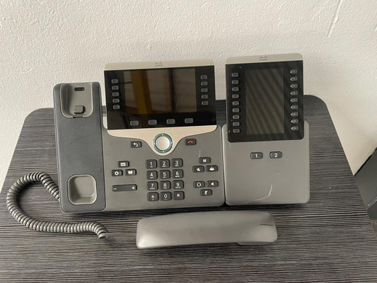 Cisco CP-8861 with CP-BEKEM Unified Communication IP Phone with Key Expansion Module – Pre-Owned
