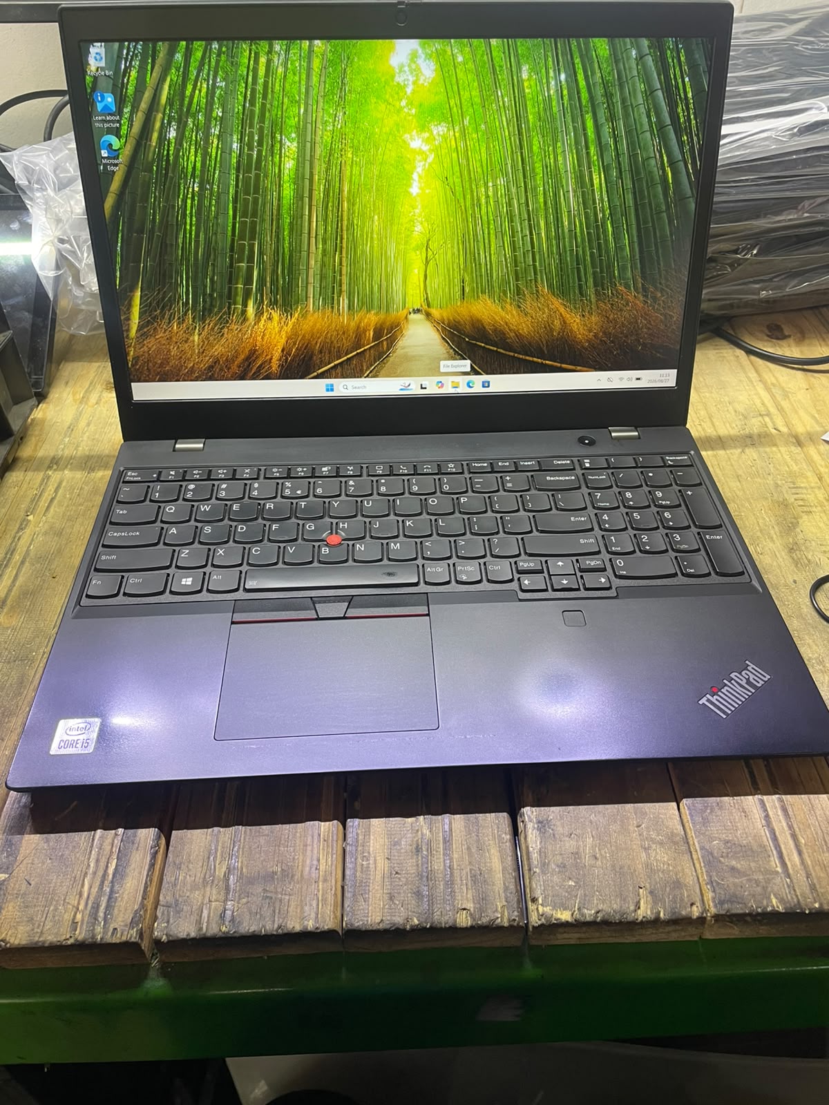Lenovo ThinkPad L15 Gen 1 15.6 Inch Laptop – i5 10210U – 8GB DDR4 – 256GB NVMe SSD – Win11Pro – Battery Health 88% (235 Cycles) – No Adapter – Used