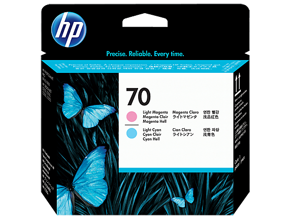 HP 70 C9405A Light Magenta & Light Cyan DesignJet Printhead – manufacturer stock photo