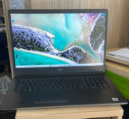 Dell Precision 7750 17.3 Inch Mobile Workstation – i7 10850H – 64GB DDR4 – 512GB NVMe SSD – Quadro RTX 3000 – Win11Pro – Battery Health 53% – With Adapter – Used