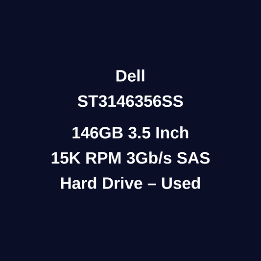 Dell ST3146356SS 146GB 3.5 Inch 15K RPM 3Gb/s SAS Hard Drive – Used