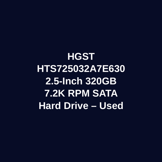 HGST HTS725032A7E630 320GB 2.5 Inch 7.2K RPM SATA Hard Drive – Used