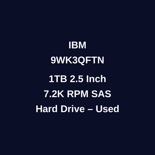 IBM 9WK3QFTN 1TB 2.5 Inch 7.2K RPM SAS Hard Drive – Used