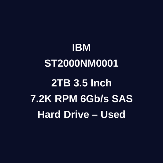 IBM ST2000NM0001 2TB 3.5 Inch 7.2K RPM 6Gb/s SAS Hard Drive – Used