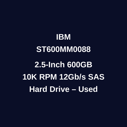 IBM ST600MM0088 600GB 2.5 Inch 10K RPM SAS 12Gb/s Hard Drive – Used – Untested