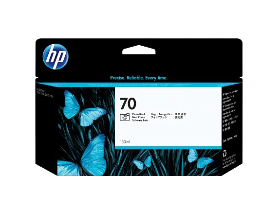 HP 70 C9449A Black Ink Cartridge – manufacturer stock photo