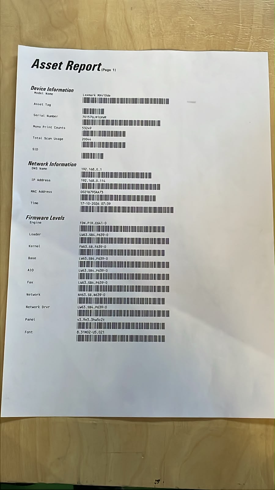 Lexmark MX410de Multifunction Mono Laser Printer – Used