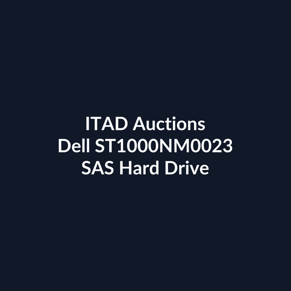 Dell ST1000NM0023 3.5 Inch 1TB 7.2K RPM 6Gbps SAS Hard Drive – Pre-Owned | ITAD Auctions