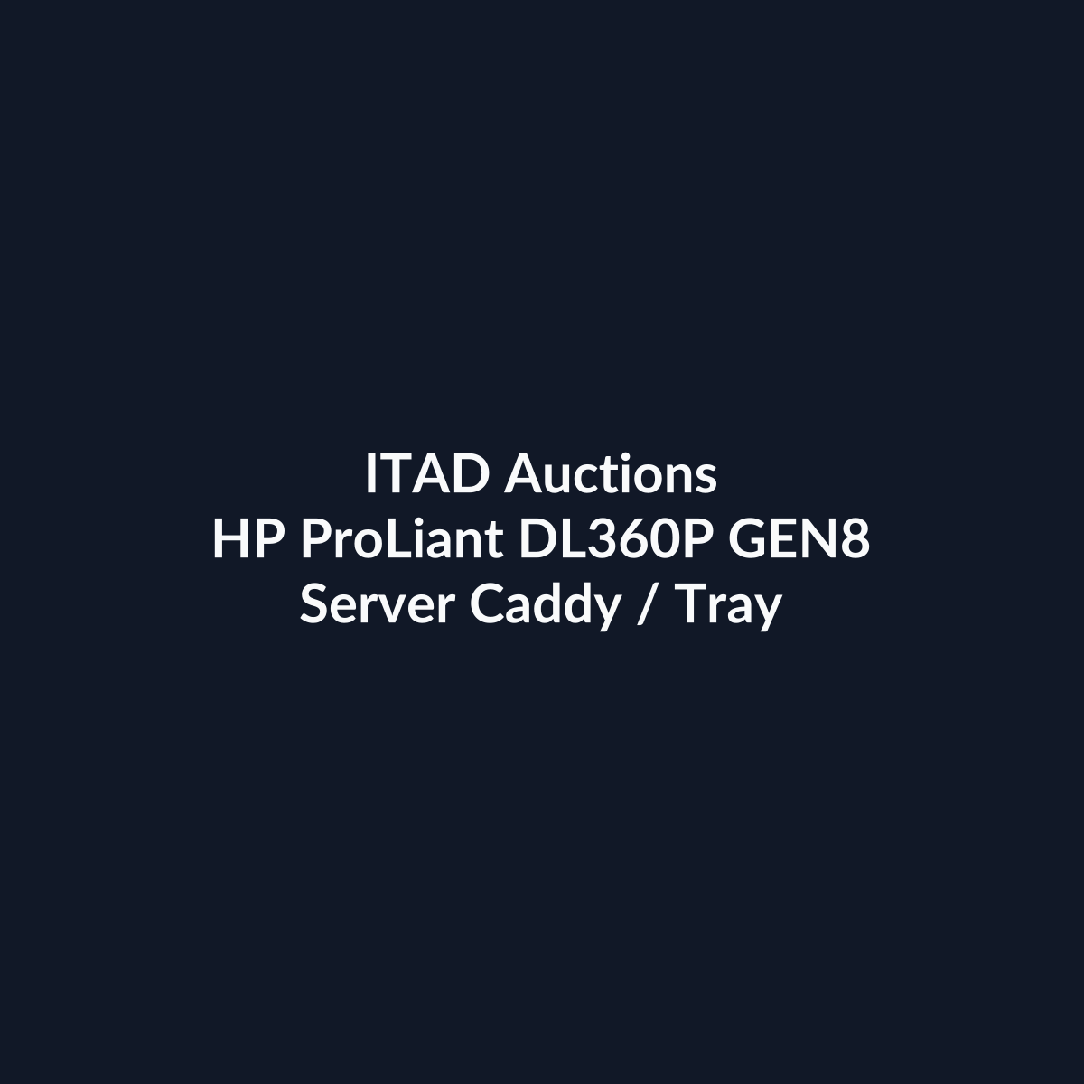 HP ProLiant DL360P GEN8 1U Rackmount Server - 8 SFF - 2 X Xeon E5-2640 V2 - 80GB DDR3 - NO HDD - NO RAID - Broadcom BCM5719 - NO PSU - 6 X Blanks - Refurb | ITAD Auctions