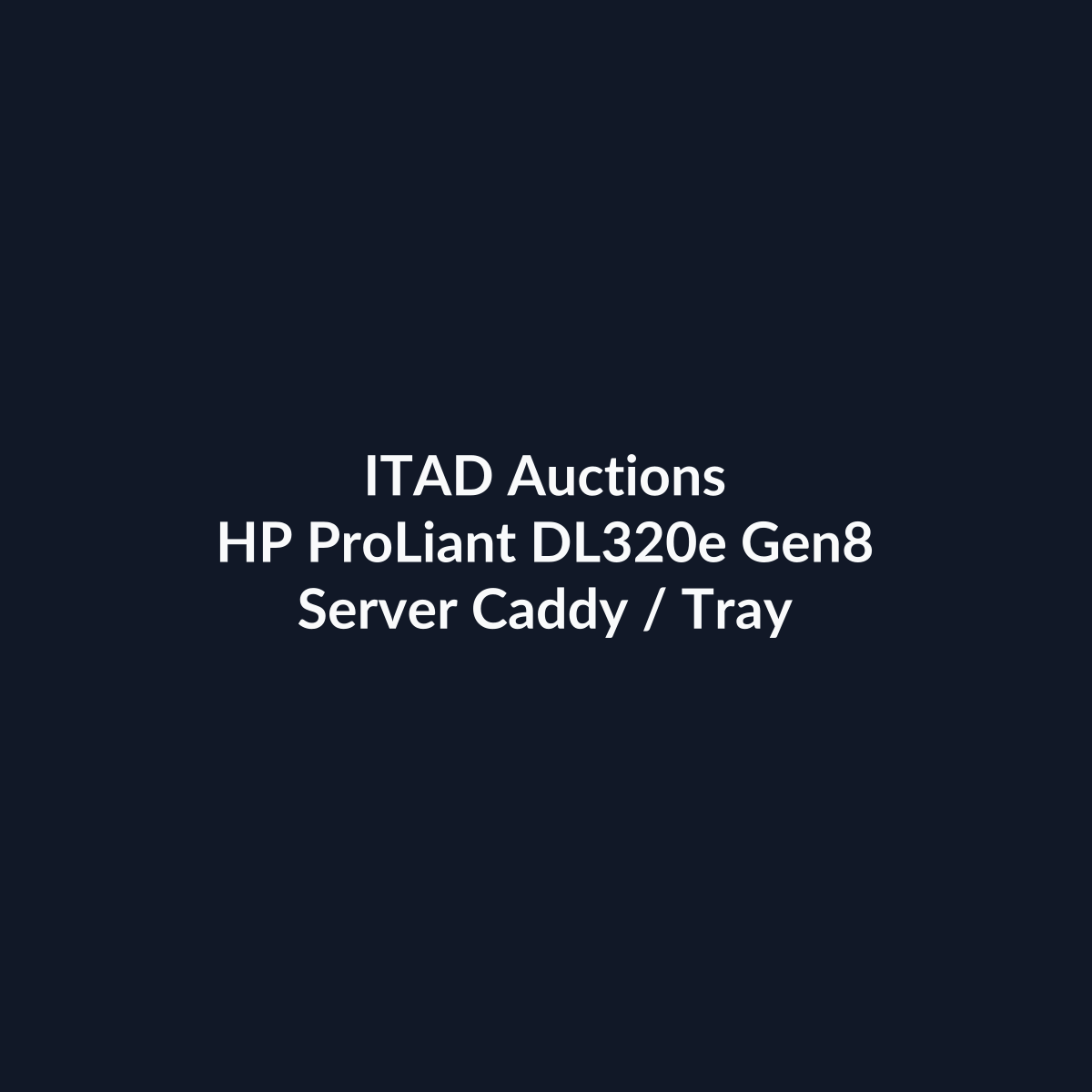 HP ProLiant DL320e Gen8 1U Rackmount Server – Xeon E3-1230 v2 – 8GB DDR3 – No HDD – No RAID – Broadcom BCM5717 – 2×350W PSU – 2× Blank – Pre-Owned | ITAD Auctions