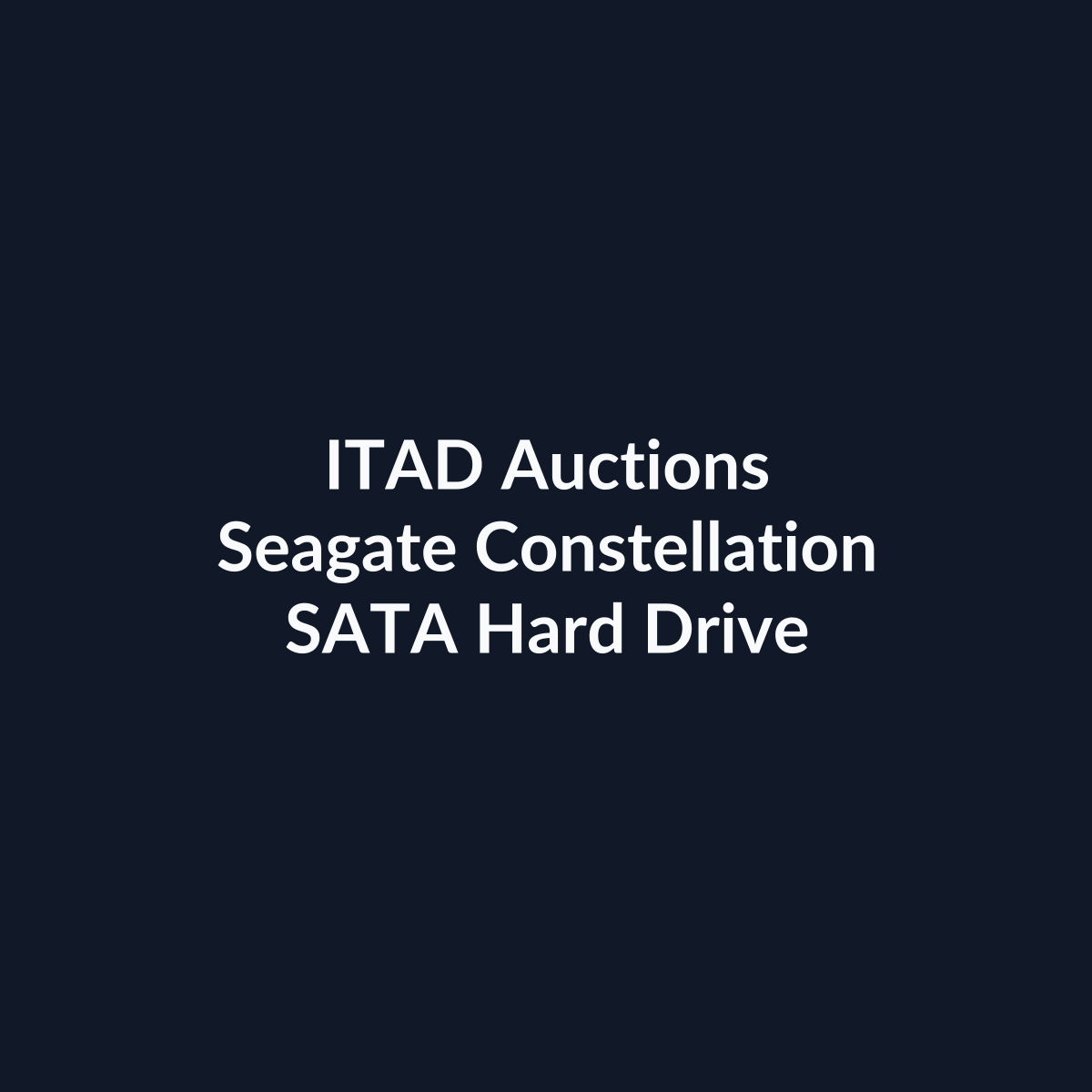 Seagate Constellation ES ST1000NM0011 3.5-Inch 1TB 7.2K RPM SATA 6Gb/s Hard Drive - Pre-Owned | ITAD Auctions