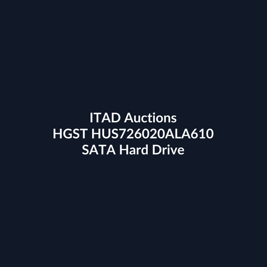HGST HUS726020ALA610 3.5-Inch 2TB 7.2K RPM SATA 6Gb/s Hard Drive - Pre-Owned | ITAD Auctions
