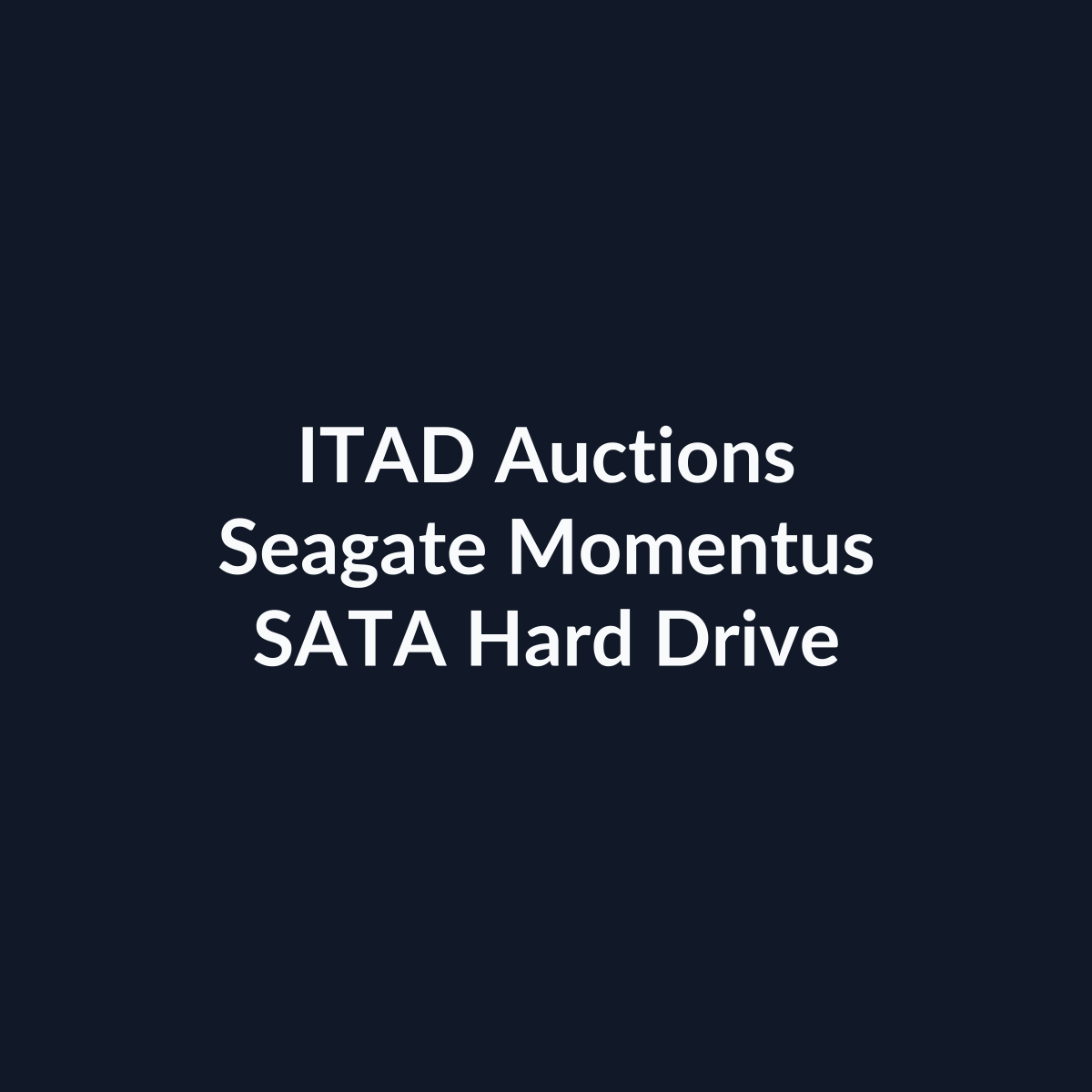 Seagate Momentus ST9250315AS 2.5 Inch 250GB 3Gb/s 5400RPM SATA Hard – Pre-Owned | ITAD Auctions