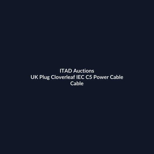 UK Plug Cloverleaf IEC C5 Power Cable for Laptops & Power Adapters – Pre-Owned | ITAD Auctions