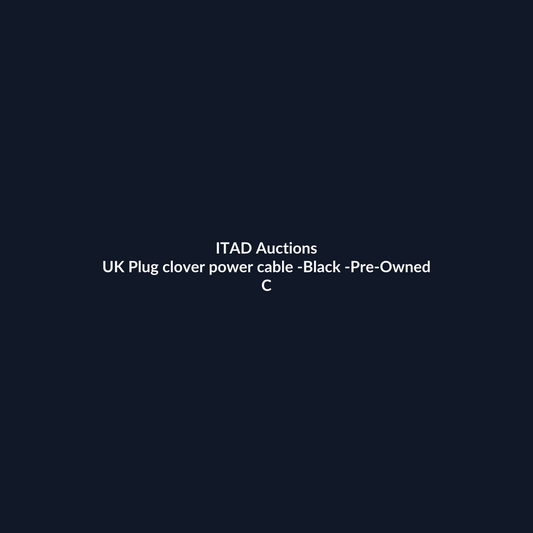 UK Plug clover power cable -Black -Pre-Owned | ITAD Auctions