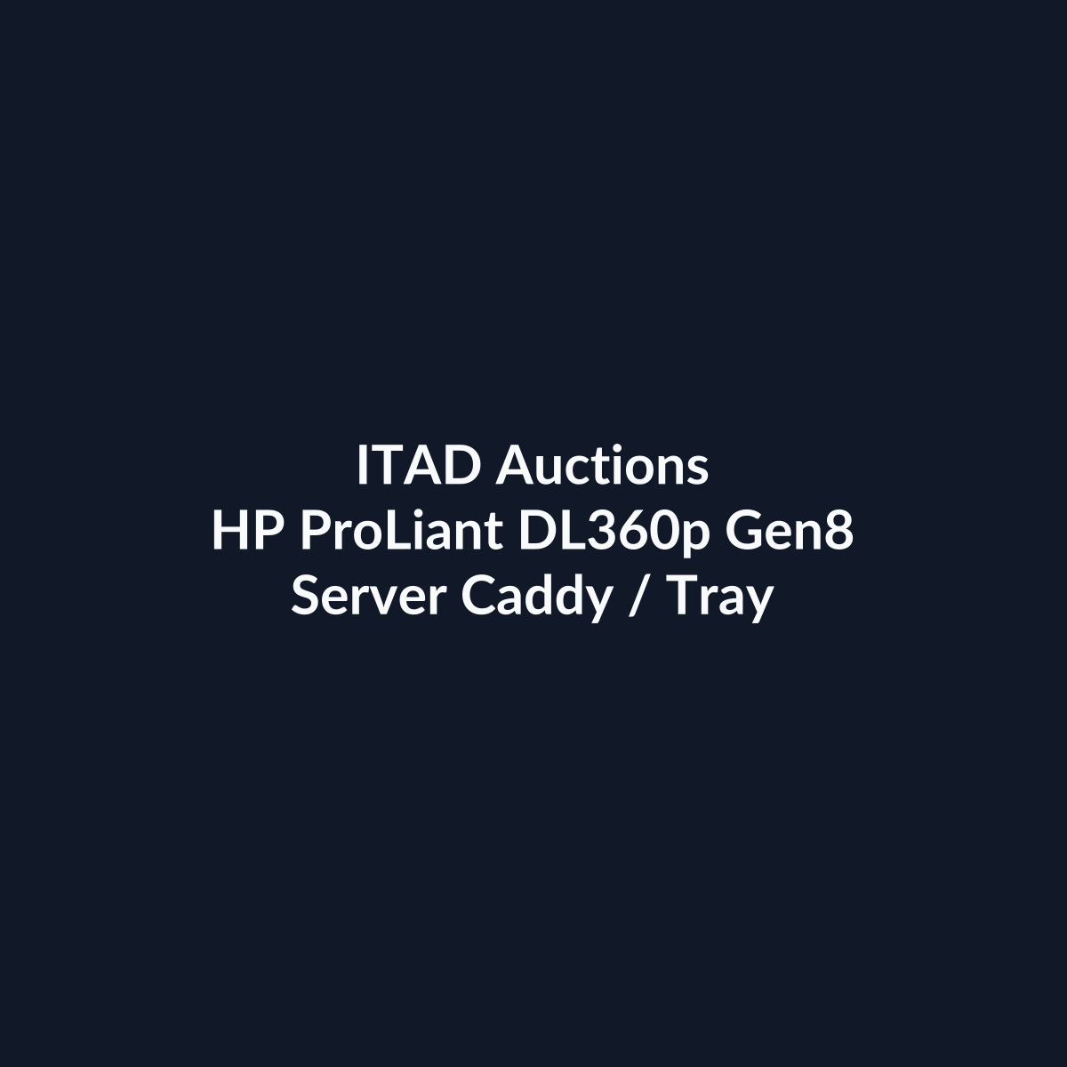 HP ProLiant DL360p Gen8 1U Rackmount Server – 8 SFF – 2 x Intel Xeon E5-2630 – 32GB DDR3 – No HDD – No RAID – Broadcom BCM5719 – 2 x 460W – 6 x Blanks – Refurb | ITAD Auctions