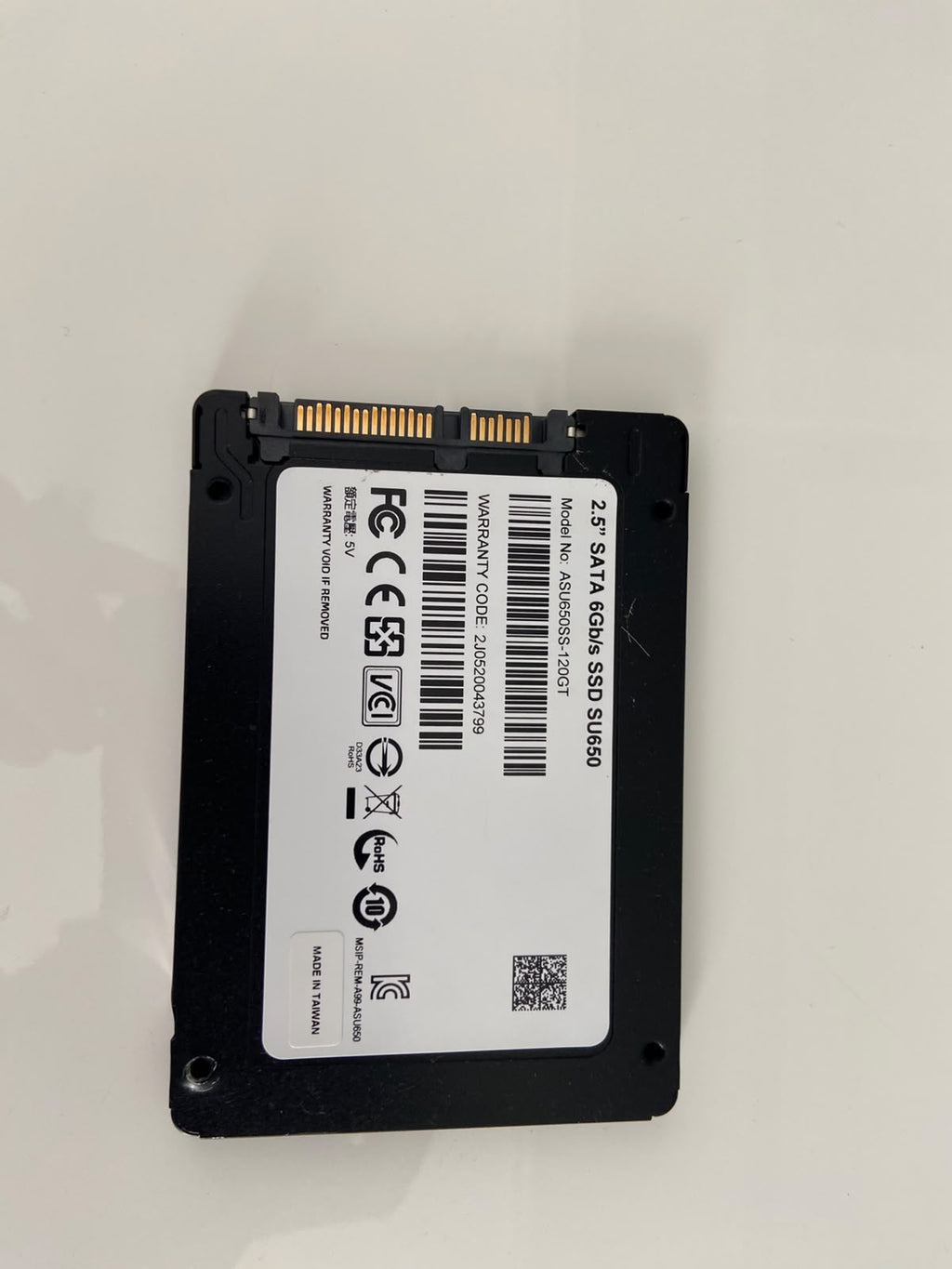 ADATA Ultimate SU650 120GB 2.5 Inch SATA 6Gb/s SSD – Used