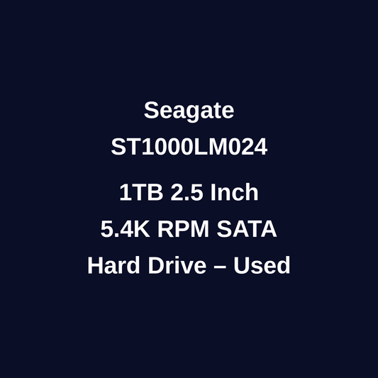 Seagate ST1000LM024 1TB 2.5 Inch 5.4K RPM SATA Hard Drive – Used