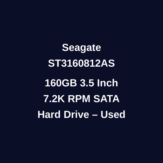 Seagate ST3160812AS 160GB 3.5 Inch 7.2K RPM SATA Hard Drive – Used