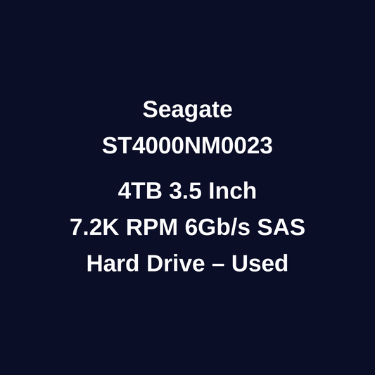 Seagate ST4000NM0023 4TB 3.5 Inch 7.2K RPM 6Gb/s SAS Hard Drive – Used