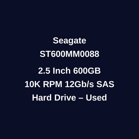 Seagate ST600MM0088 600GB 2.5 Inch 10K RPM SAS 12Gb/s Hard Drive – Used – Untested
