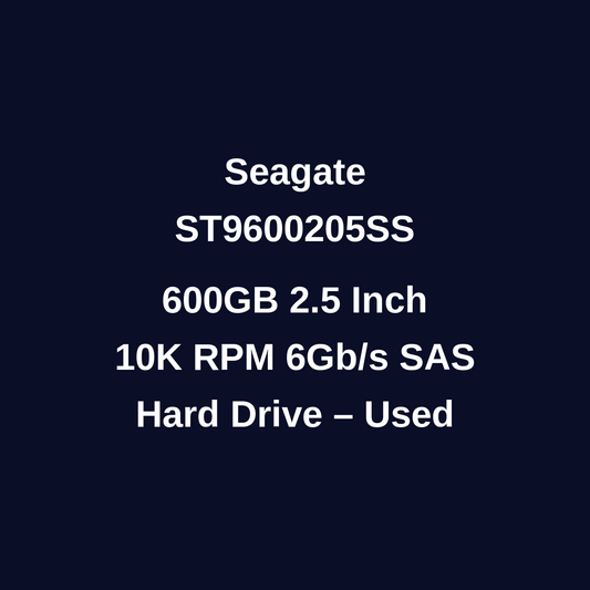 Seagate ST9600205SS 600GB 2.5 Inch 10K RPM 6Gb/s SAS Hard Drive – Used