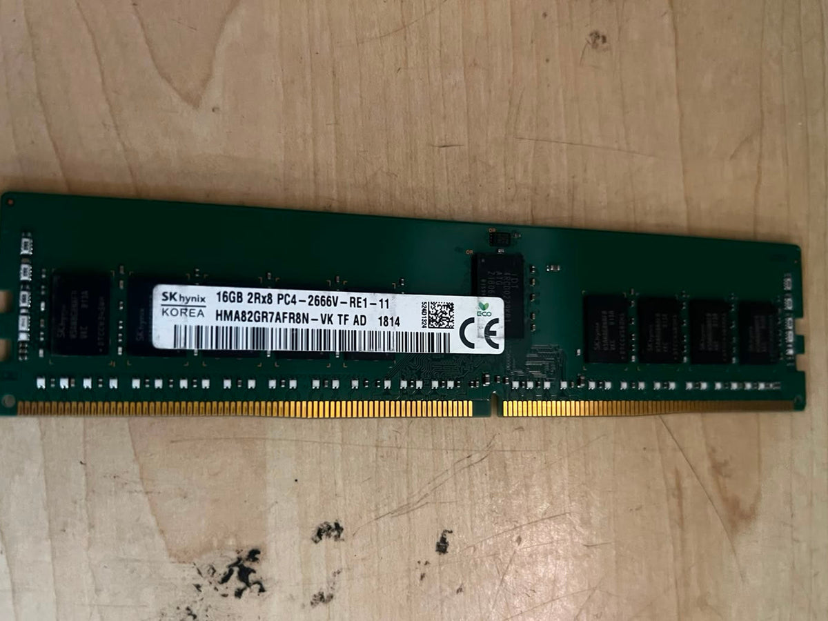 SK Hynix 16GB 2Rx8 PC4-2666V-RE1-11 DDR4 Server RAM – Used