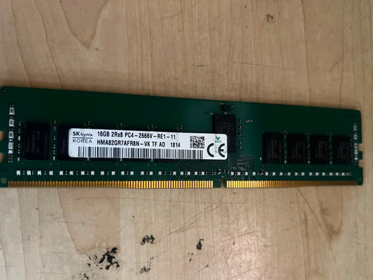 SK Hynix 16GB 2Rx8 PC4-2666V-RE1-11 DDR4 Server RAM – Used