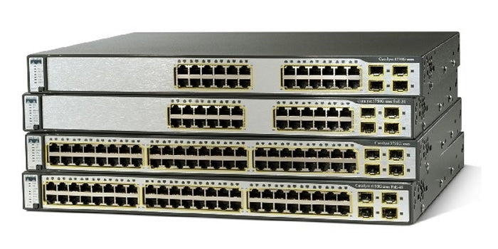 Cisco WS-C3750G-24TS-S 24-Port Gigabit Ethernet Switch – manufacturer stock photo