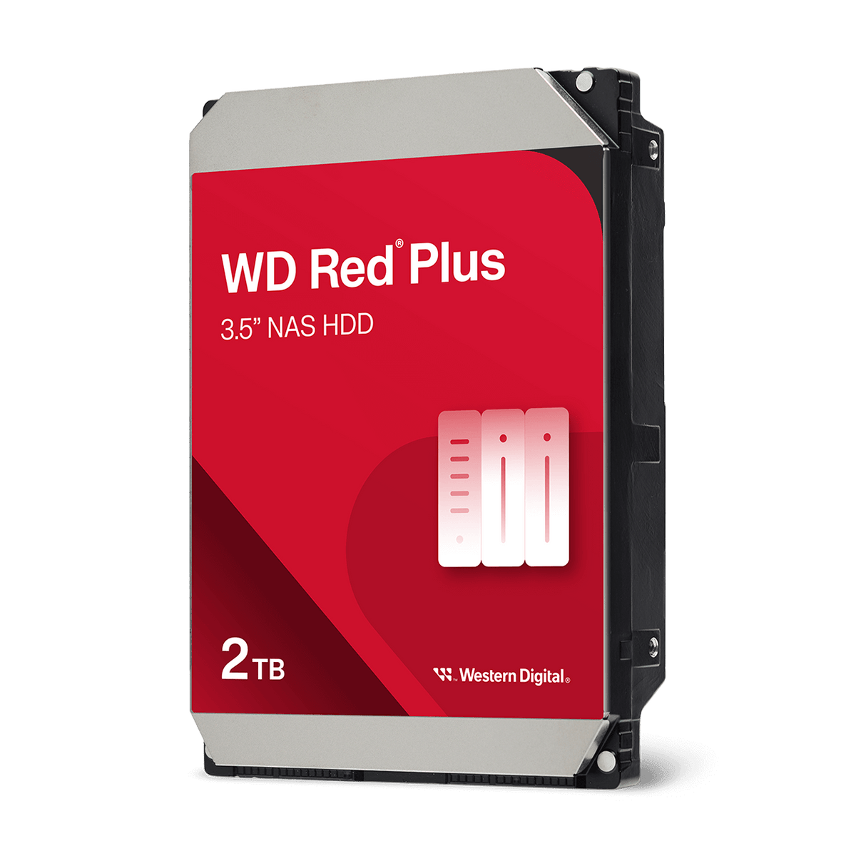 Western Digital WD30EFRX-68EUZN0 3TB 3.5 Inch 5.4K RPM SATA WD Red Plus NAS Hard Drive – manufacturer stock photo