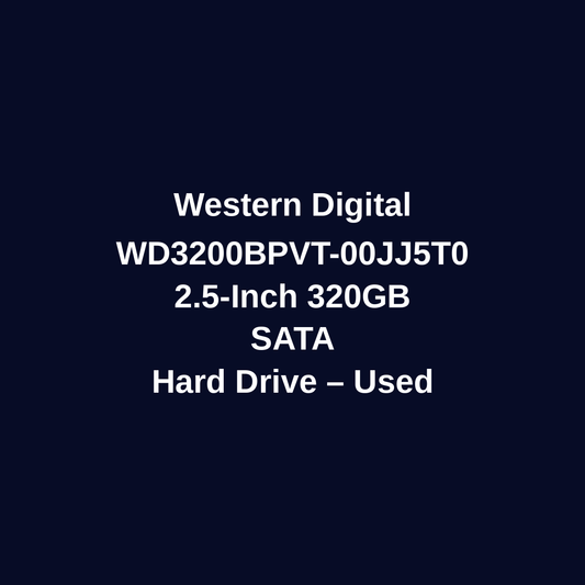 Western Digital WD3200BPVT-00JJ5T0 320GB 2.5 Inch SATA Hard Drive – Used